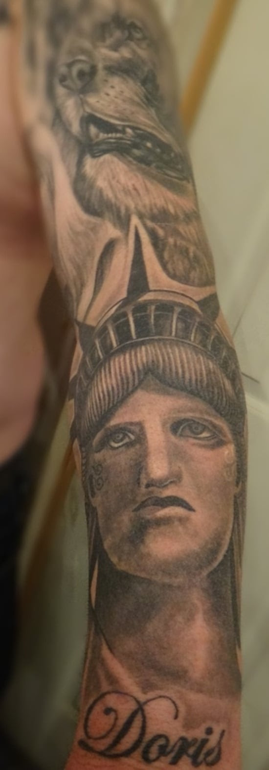 statue of liberty tattoo