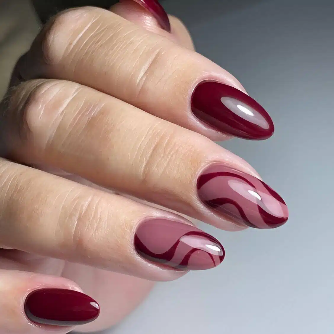 Burgundy Swirls