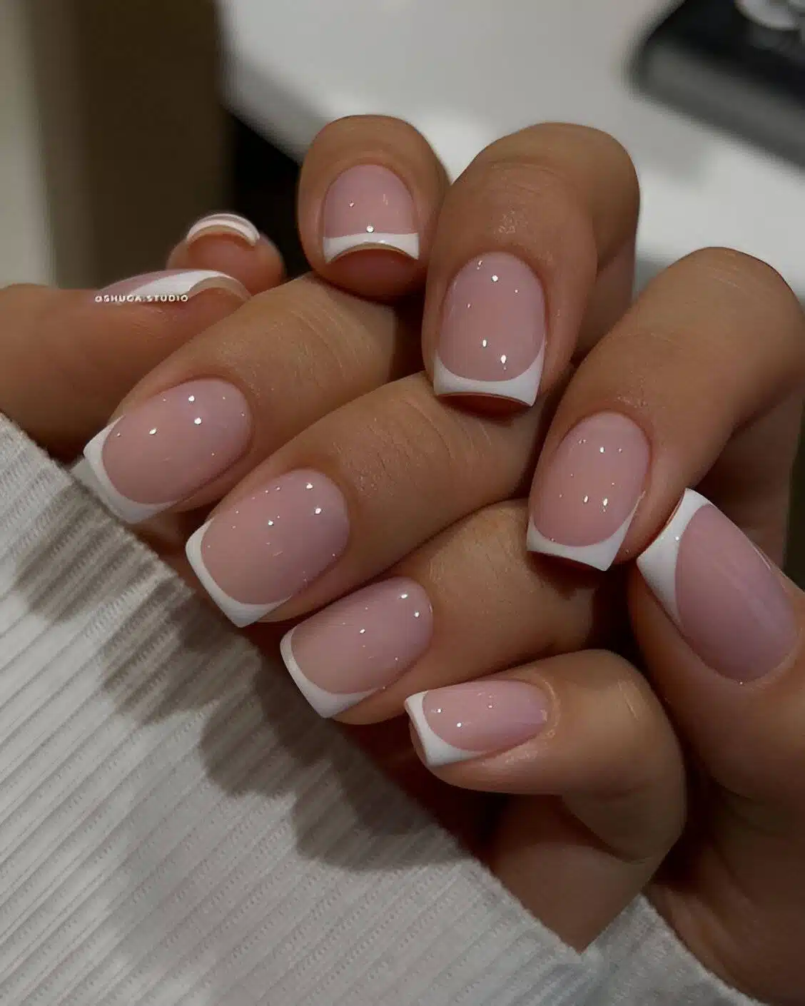 Classy Matte French Manicure