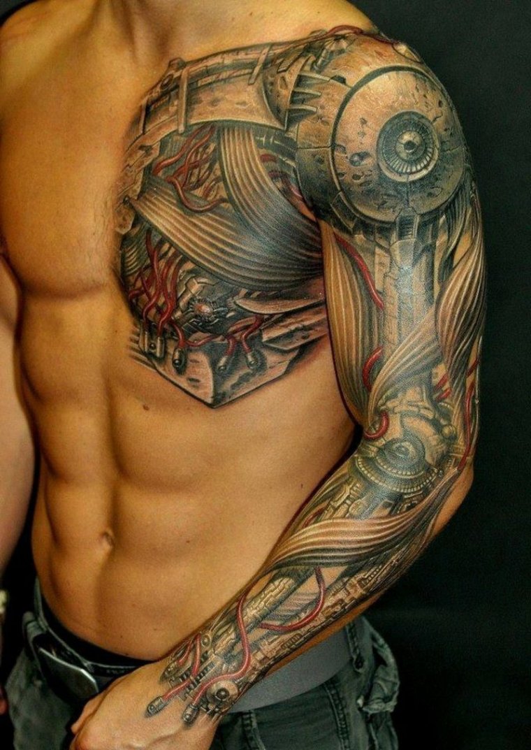 Fashionable men's shoulder tattoos (49 photos)25