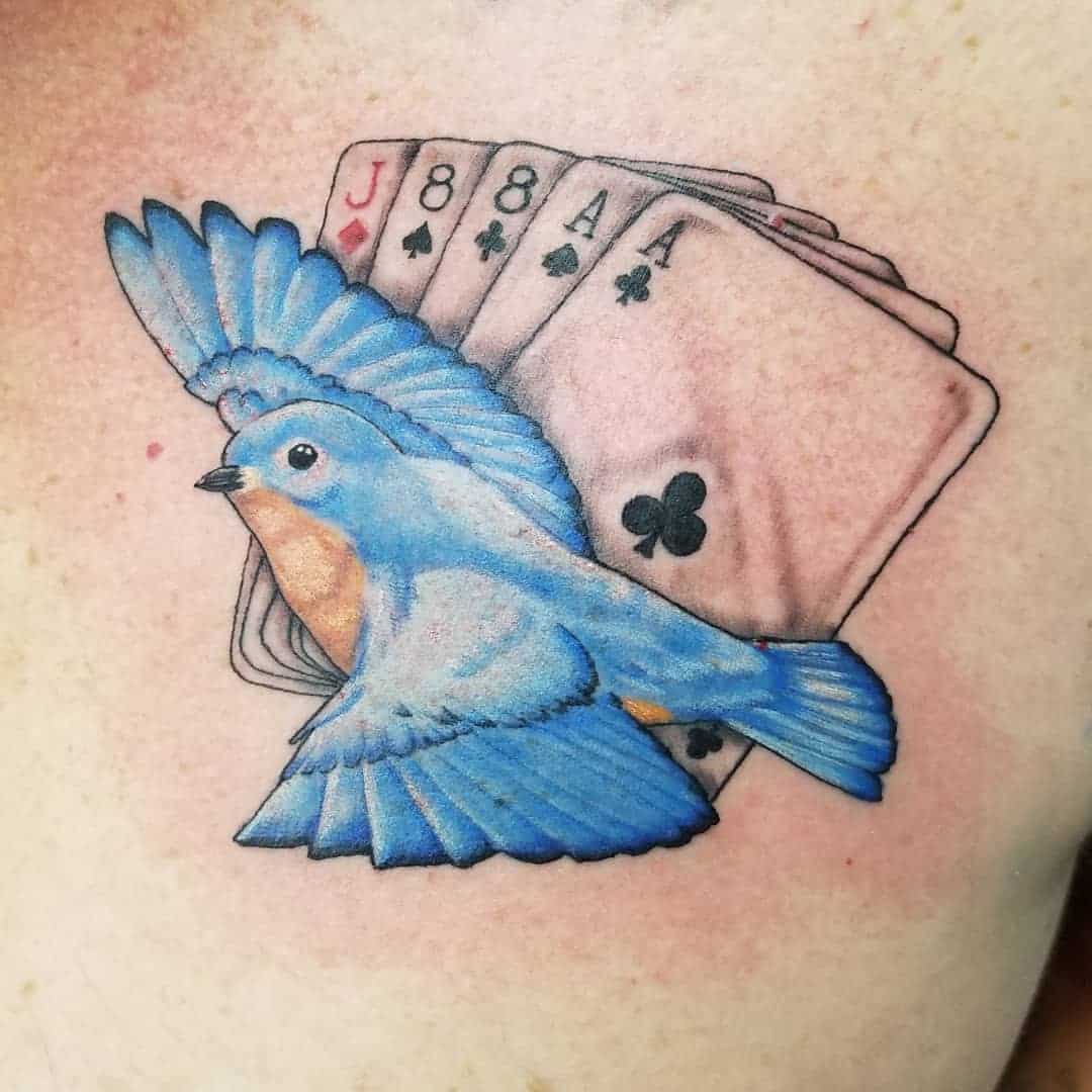 Flying Bluebird Tattoo claytontynertattoos