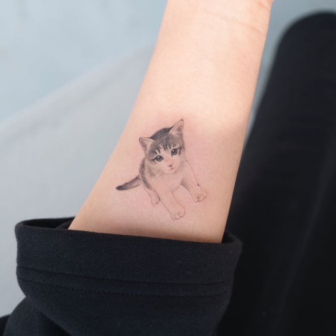 cute cat tattoo