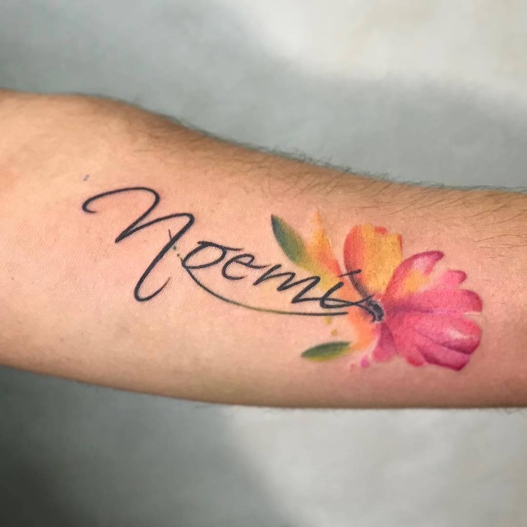 Fresh Flower Name Tattoo Ideas