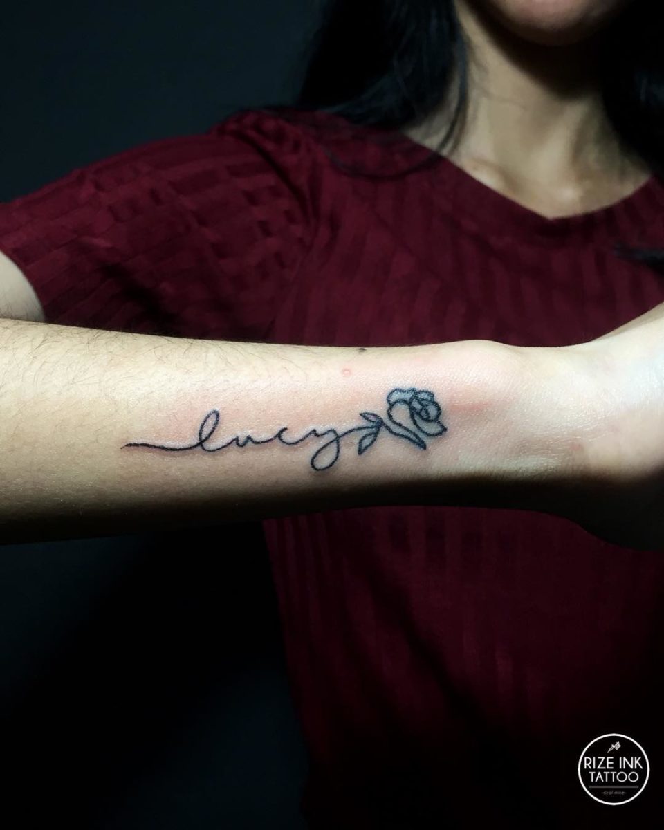 Fresh Flower Name Tattoo Ideas