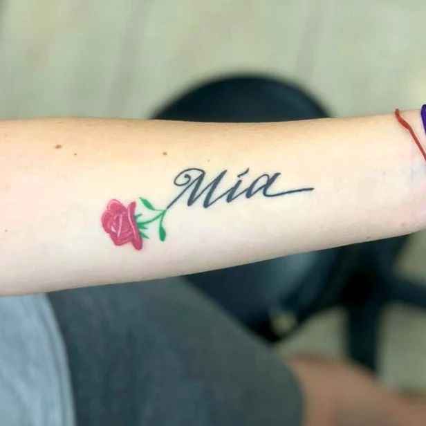 Fresh Flower Name Tattoo Ideas