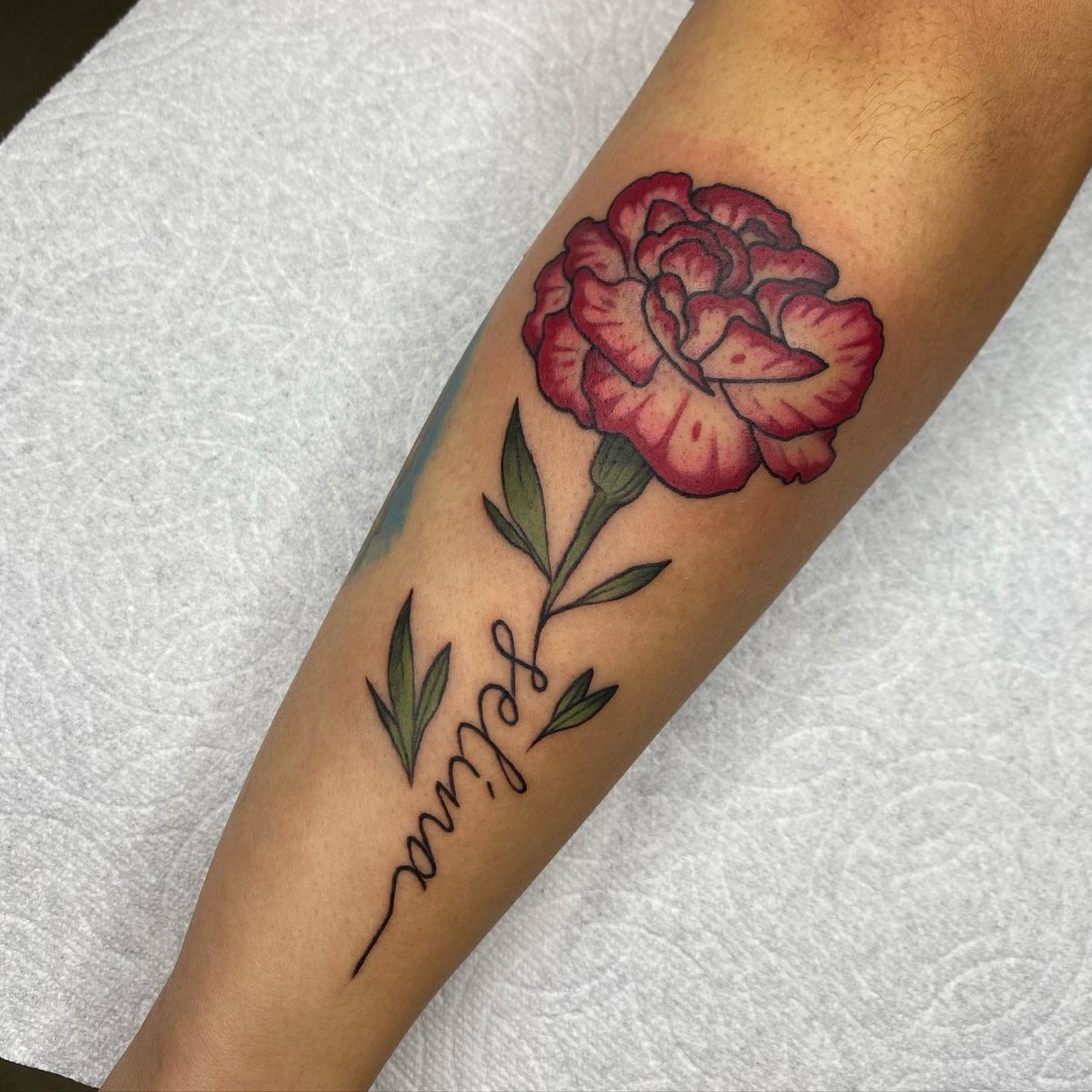 Fresh Flower Name Tattoo Ideas