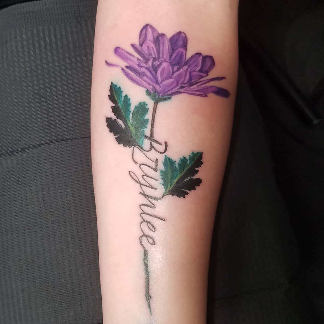 Fresh Flower Name Tattoo Ideas