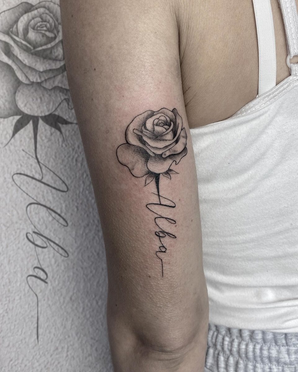 Fresh Flower Name Tattoo Ideas