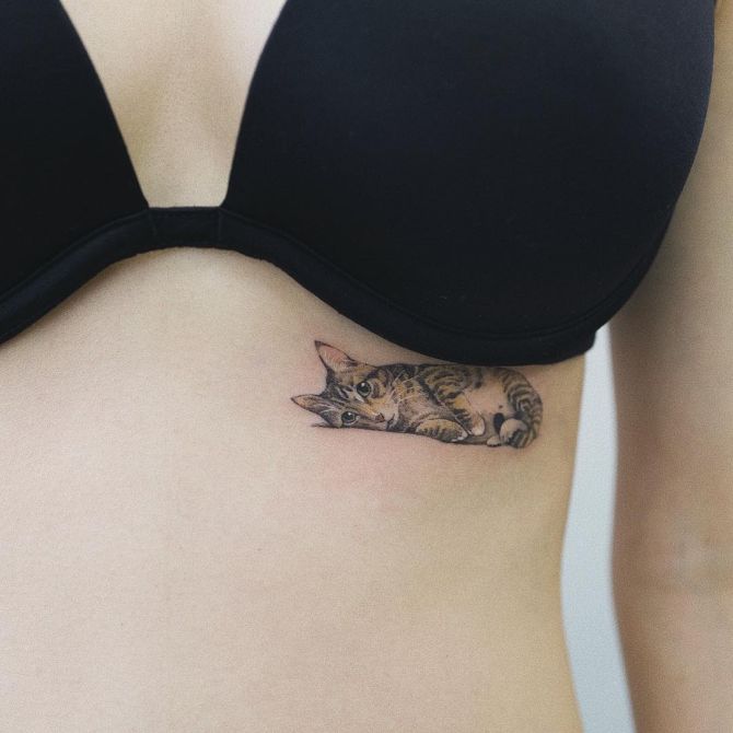 super cute cat tattoo