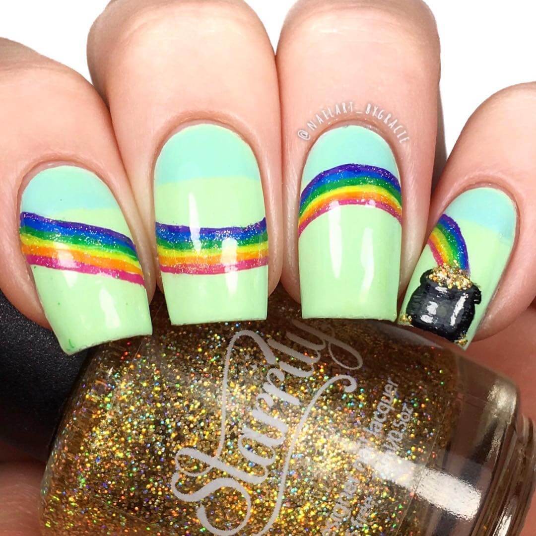 30 St. Patrick’s Day Nail Ideas That Will Bring You A Jolly Holiday - 227