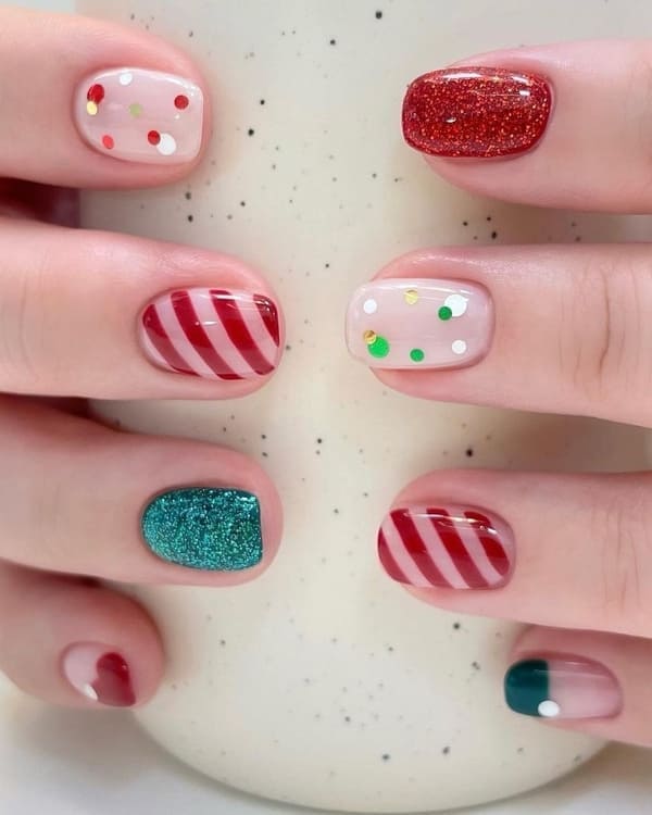 candy cane stripe accent