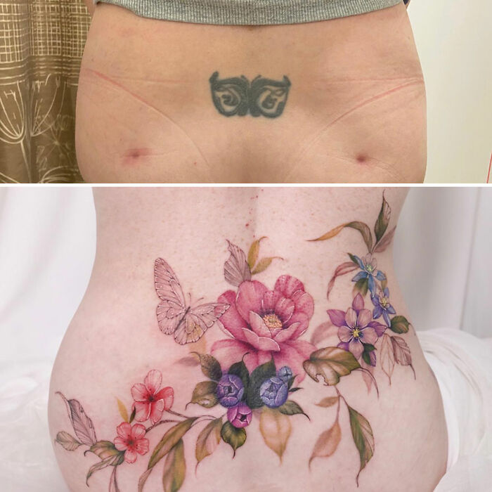 Transformative Elegance: Silo’s Exquisite Flower Tattoos And Expert Cover-UPS