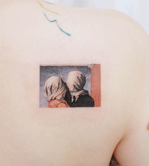 The Lovers by René Magritte by @hansantattoo