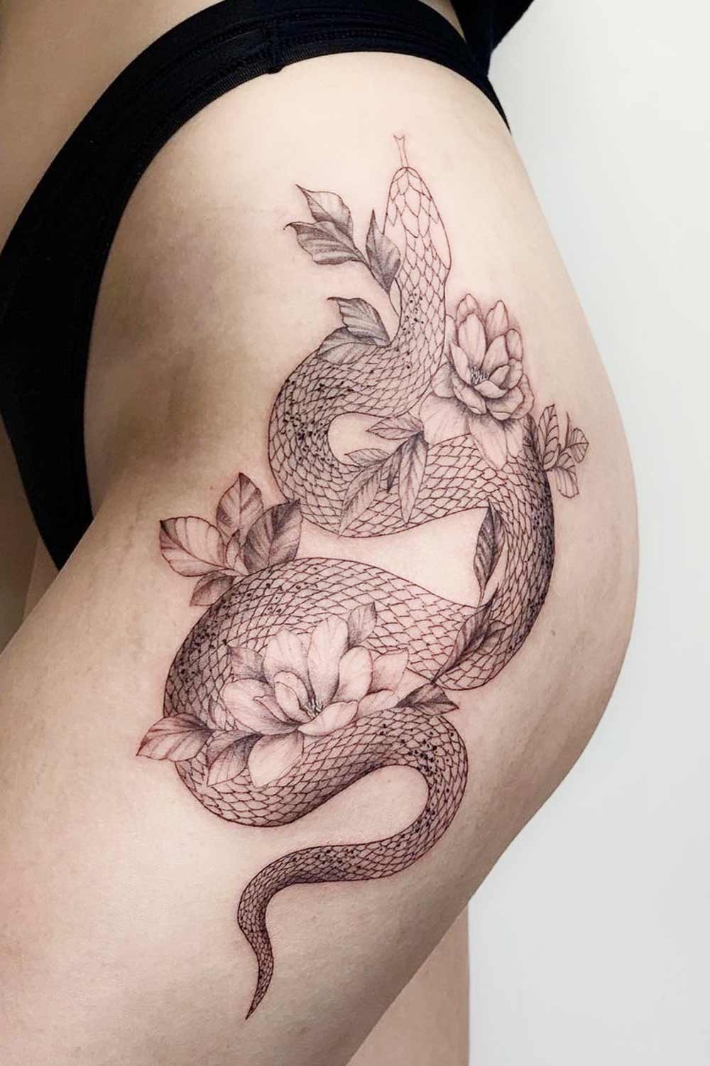 Floral Design with Snake