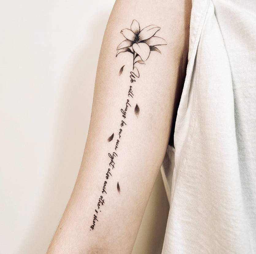 11 Beautiful Dainty Word Tattoos